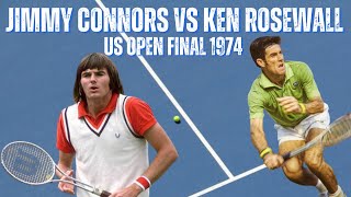 JIMMY CONNORS VS KEN ROSEWALL  1974 MENS US OPEN FINAL [upl. by Allenad]