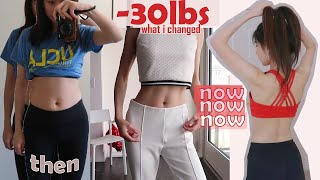 everything i changed to lose 30lbs  MY WEIGHT LOSS JOURNEY health amp glow up  glow up journal 9 [upl. by Yhpos]