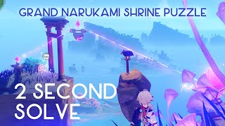 Genshin Grand Narukami Shrine Relay Stone Puzzle 2 SECOND SOLVE [upl. by Acireh]