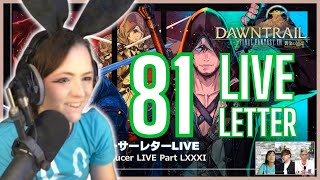 JOB ACTIONS and Dawntrail HYPE  Zepla watches FFXIV Live Letter LXXXI 81 [upl. by Seditsira196]