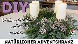 DIY  NATÜRLICHER ADVENTSKRANZ  Adventskranz 2024 selber machen [upl. by Fabria]