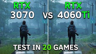 RTX 3070 vs RTX 4060 Ti  Test In 20 Games at 1080p  2023 [upl. by Hnad195]