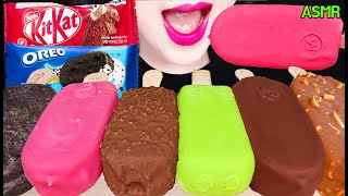 ASMR CHOCOLATE ICE CREAM PARTY KITKAT OREO MAGNUM RUBY 킷캣 오레오 매그넘 초콜릿 아이스크림 먹방 MUKBANG [upl. by Aramoiz563]