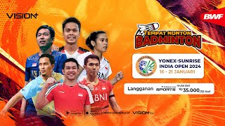 Dukung Pemain Bulutangkis Kebanggaan Indonesia di BWF India Open 2024 Hanya di Vision [upl. by Roanne135]