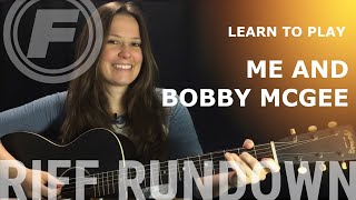 Learn to play quotMe and Bobby McGeequot Acoustic by Janis Joplin [upl. by Curry]