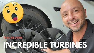 How to Install Tesla Model 3 Wheel Covers  Turbine Hubcaps from AliExpress [upl. by Lettig]