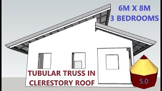 CLERESTORY ROOF in TUBULAR TRUSS [upl. by Eillod10]