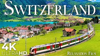 SWITZERLAND • 4K Relaxation Film • Peaceful Relaxing Music • Nature 4K Video UltraHD [upl. by Kelsy]