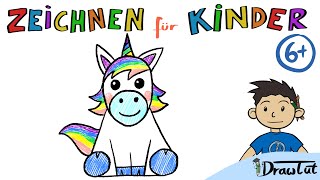 Einhorn Zeichnen  Tobis Malschule  6  Malen und Zeichnen lernen für Kinder [upl. by Mignonne508]