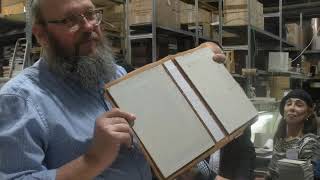 Roeber Leather Bookbinding at Kfar Chabad 041619 [upl. by Acirat793]