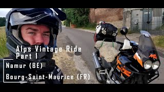 Alps Vintage Ride Africa Twin XRV 750 RD07 Part 1 ON and OFF road [upl. by Garnett]