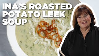 Ina Gartens Roasted Potato Leek Soup  Barefoot Contessa  Food Network [upl. by Menis]