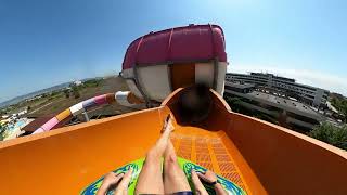 Aquapark Nessebar Space Shuttle double Tube Waterslide [upl. by Trebleda145]