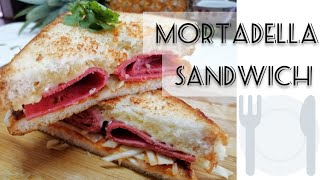 beef mortadella sandwich  easy breakfast recipe  how to make mortadella sandwich [upl. by Kirtap105]