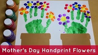 Handprint Flowers  Preschool Craft [upl. by Rosaline]