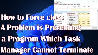 How to Force close a Program which Task Manager cannot terminate [upl. by Onitnatsnoc]