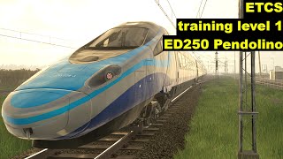 ETCS training Level 1  ED250 Pendolino [upl. by Leber]