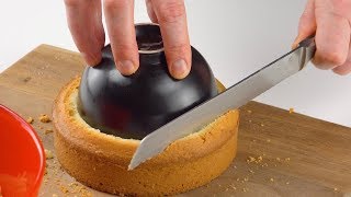 Press The Bowl Into The Cake Then Get The Knife Awesome [upl. by Emlen]