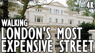 You Need £42000000 to Live Here  Kensington Palace Gardens  Wealthy London 4K Walking Tour [upl. by Chatav]