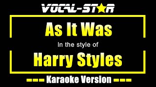 As It Was Karaoke  Harry Styles Karaoke Version [upl. by Thursby]