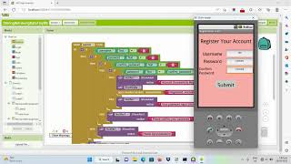 MIT APP Inventor Registration and Login Function Using TinyDB [upl. by Bethel]