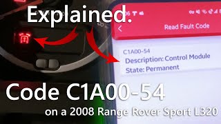 Fixing Code C1A0054 on a Land Rover Range Rover Sport L320 [upl. by Mechling]