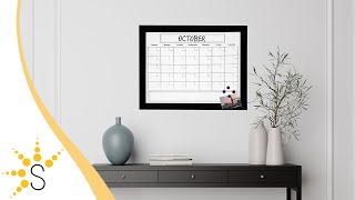 Sunnydaze 30quot x 24quot Dry Erase Whiteboard Calendar with Marker and EraserDYG5361 [upl. by Ninetta539]