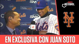 JUAN SOTO fue PRESENTADO por los METS DE NUEVA YORK Esto dijo el dominicano  ESPN Beisbol [upl. by Pulcheria]