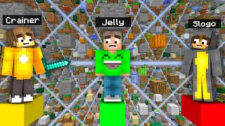 SKY GRID Minecraft CHALLENGE VS Jelly amp Slogo [upl. by Coryden282]