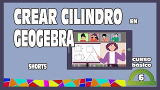 Cómo crear una figura de CILINDRO 3D en GEOGEBRA  Cuso básico de Geogebra [upl. by Yatnoed816]