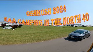 OSHKOSH 2024 EAA north 40 Camping area to gate 4K [upl. by Arten]