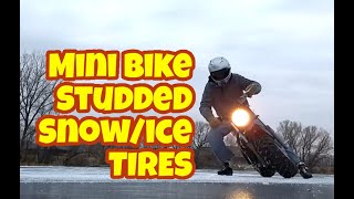 Mini bike studded tires [upl. by Kapeed]