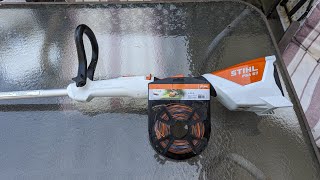 How to put new line in a Stihl FSA 57 [upl. by Anelrahc157]