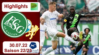 FC StGallen vs FC Zürich 300722 [upl. by Eerak]