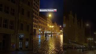 Beautiful Market Square of Wrocław 😍 poland europetravel rain beautifulplace beautiful rynek [upl. by Melliw]