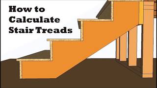 How to calculate stair treads rise and run stringer layout [upl. by Antipus]