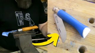 Wooden Knife Handle Replacement  Wooden Knife Handle Restoration  Woodworking Videos [upl. by Yraccaz]