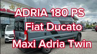 NEW Fiat Ducato 8 Maxi 180PS POWER Adria Twin Supreme 640 SLB Autark NEUWAGEN ab Lager [upl. by Lleunamme]