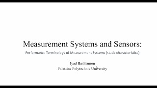 Performance Terminology of Measurement Systems static characteristics [upl. by Vacla]