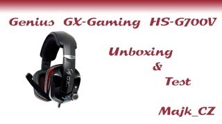 Czech Unboxing Genius GXGaming HSG700V  sound test MajkCZ [upl. by Perle]