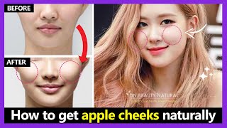 Just 1 minute How to get apple cheeks and Lift sagging cheeks to look naturally firm Korean Yoga [upl. by Kennie]