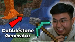 Minecraft Funny Moments  Building A Cobblestone Generator Filipino [upl. by Cormac469]