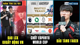 BẢN TIN LMHT 2605 SAO LCK KHUẤY ĐỘNG VIỆT NAM  CHỐT SỔ 8 ĐỘI DỰ ESPORTS WORLD CUP [upl. by Ilac696]