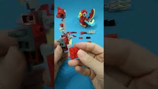 Build a dinosaur from leftover bricks in LEGO Creator 31145 Red Dragon legotutorial shorts [upl. by Alled]