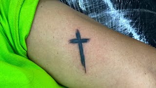 EP531  CROSS TATTOO  ENHANCEMENT TATTOO inkzentattoo trending tattoo [upl. by Creight]