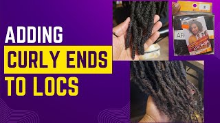 Adding curly hair to ends of locs [upl. by Mou]