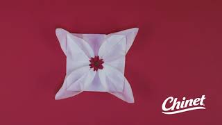 Poinsettia Napkin Fold [upl. by Aniteb]