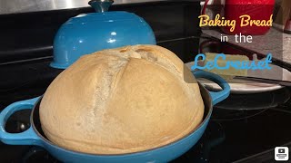 Making Bread in the LeCreuset Bread Oven  Dutch Oven Cooking [upl. by Jolenta]