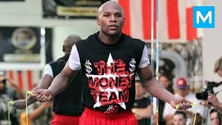 Floyd Mayweather Training for Conor McGregor  Muscle Madness [upl. by Nalo]