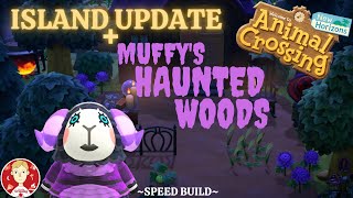 Animal Crossing New Horizons Island Update and Muffys Enchanted Forest Speed Build ACNH Halloween [upl. by Nayb]